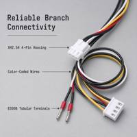 Faisceau de câbles électroniques multi-branches XH 4P avec bornes tubulaires pour automobiles, motos et machines informatiques