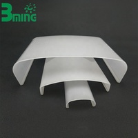 Diffuseur de lumière LED grand format Baoming, couvercle de luminaire linéaire, profilés PC extrudés, écologiques, garantie 5 ans, style asiatique moderne