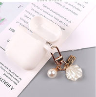 Porte-clés créatif en métal DIY, motif coquillage mignon et adorable, accessoire de bijouterie