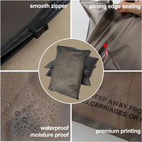 Sacs d'emballage en plastique biodégradable noir mat givré à fermeture éclair Fengxing de haute qualité pour vêtements