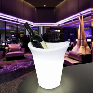 定制16变色RGB发光二极管冰桶防水塑料香槟冷却器，带酒吧派对户外使用标志 - Product Image 4