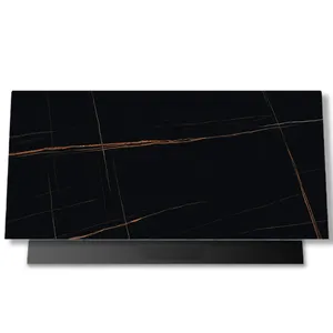 goldtop OEM/ODM Luxury Style Hot Selling Tunisia Polished Lauren Black Gold Marble Black Marble for Home decoration