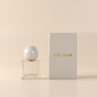 Flacon de parfum 18 ml en verre sérigraphié artistique en forme d'étoile, avec pulvérisateur à brume fine, bouchon sphérique en verre silex et pompe en carton