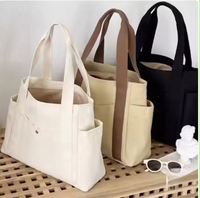 Bolso Tote Personalizado con Logotipo 2023, Estilo Simple y Chic, de un Solo Hombro, para Estudiantes, Gran Capacidad, de Lona, para Viajes Diarios, para Mujer
