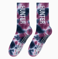 Chaussettes mi-mollet pour femmes avec design antidérapant en silicone pour le yoga, chaussettes de sport teintes OEM, personnalisation disponible