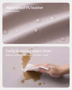 Cambiador de Pañales de Cuero Impermeable y Lavable de 32 x 16.6 Pulgadas, Cambiador de Pañales Confortable para Todas las Estaciones, para Cómoda y Mesa - Product Image 3
