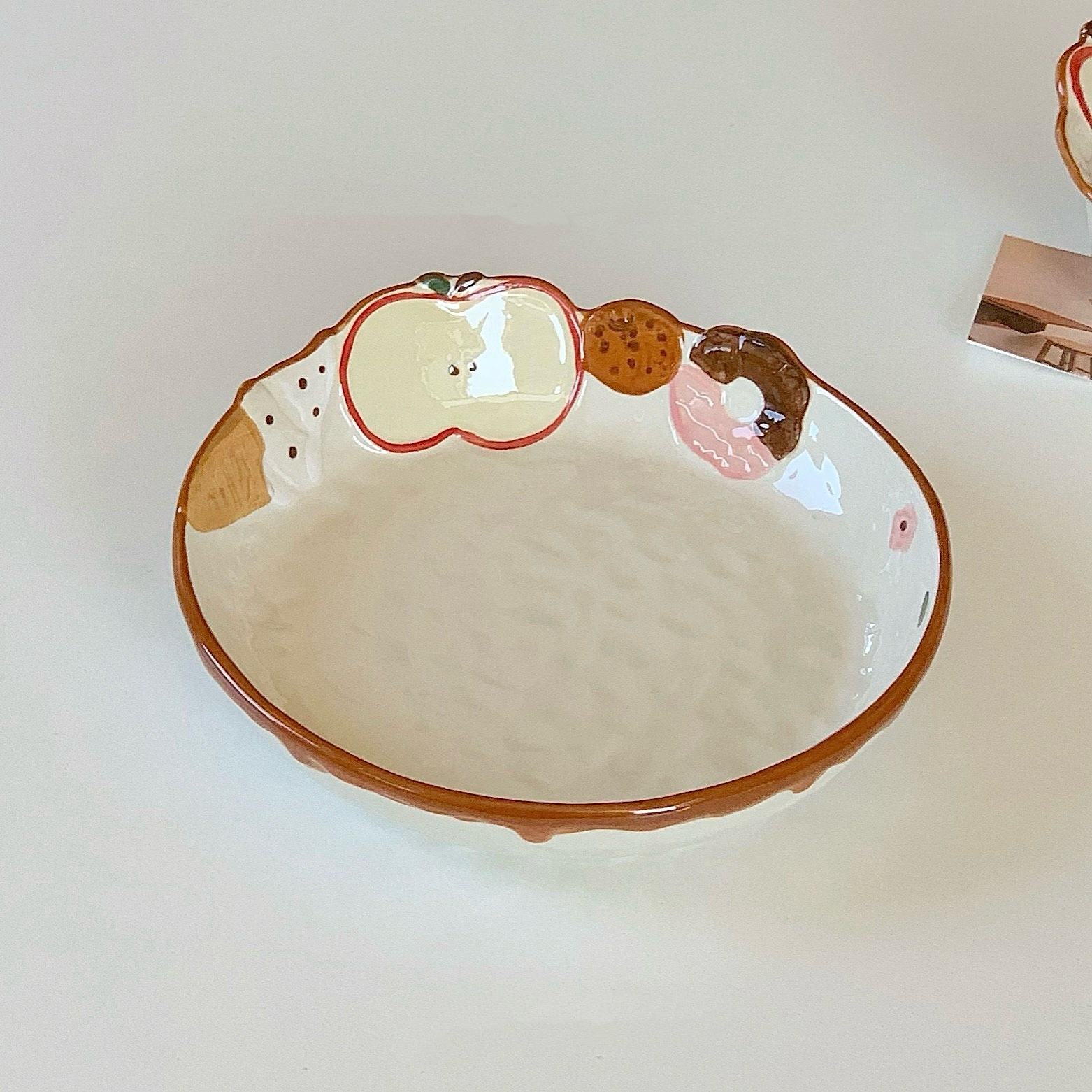 Brown 8.8inch deep plate