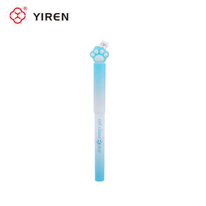 Stylo plume magnétique en plastique YIREN, motif dessin animé amusant, avec embout en silicone 3D en forme de patte de chat, prise en main confortable, cadeau idéal pour les fournitures scolaires - Product Image 2