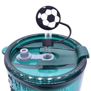 Capuchon de paille décoratif réutilisable souple de haute qualité de 10 mm pour la série de sports de balle, embout de paille en plastique - Product Image 5