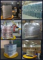 Machine d'emballage de palettes électrique entièrement automatique avec pré-étirement de film pour la logistique d'entrepôt et l'emballage de marchandises