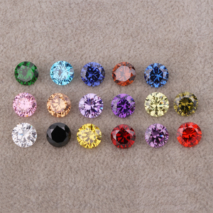 100 pz/Lotto Gemme Rotonde in Zirconia Cubica CZ da 3.5mm-12mm Nere Rosa Gialle <span class=keywords><strong>Granato</strong></span> Peridoto Ametista Viola Lavanda - Product Image 1