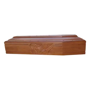 Wholesale of Italian style solid wood paulownia coffins for luxury funeral coffins in factories