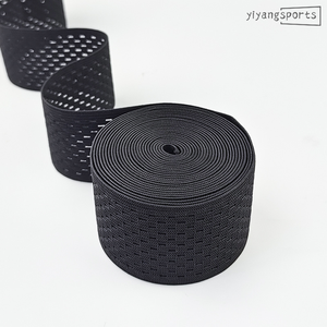 Stock buen precio 50mm negro transparente tejido correas elásticas pantalones cortos de ciclismo malla poliéster cincha banda para moldeadores de cuerpo - Product Image 3