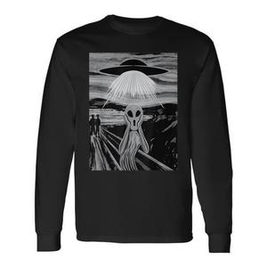 <b>Alien</b> Schrei Techno Goa Festival Party UFO <b>Alien</b> Long Sleeve <b>T</b>-<b>Shirt</b> - Product Image 1