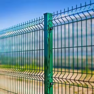 Clôture en treillis métallique revêtu de PVC haute sécurité en gros, panneau de clôture galvanisé incurvé 3D pour jardin, clôture de ferme - Product Image 1