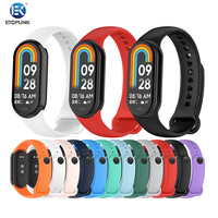 Bracelet de remplacement sportif en TPU anti-traces de doigts avec anneau magnétique pour Mi Band 8, 8 Active, 9, 9 Active NFC, étanche