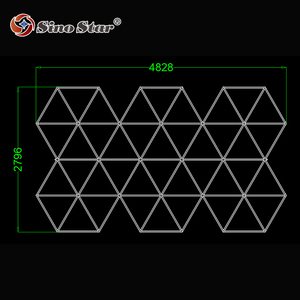 ST6106 4828mm * 2796mm LED esagono illuminazione tetto AC IP65 6500K negozio di riparazione auto ufficio Hotel paesaggio <span class=keywords><strong>Garage</strong></span> - Product Image 2