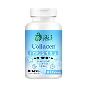 Custom Brand Collagen Tablets with Vitamin C Supports Hair Bones Nails Skin High Quality Beauty <b>Supplement</b> Product - Product Image 1