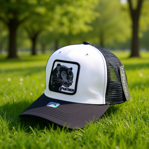 Cappello Trucker Panther a 6 Pannelli in Tessuto a Rete Unisex Casual Primavera Estate Traspirante Impermeabile con Logo Ricamato Frontale - Product Image 2