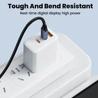 Câble de charge super rapide USB Type C 120W 5A, gaine en PVC, matériau TPE, pour smartphone, ordinateur portable, imprimante