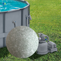 Fournisseur d'usine de sable filtrant anti-agglomérant en fibre de verre pour piscine, sable cristallin en fibre de verre pour piscine, prix à la tonne