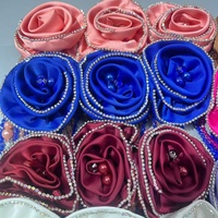 Appliques brodées multicolores faites à la main en perles et strass, motifs floraux en satin, pour la décoration de vêtements et accessoires DIY – En stock OEM