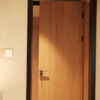 Porte coulissante moderne en bois massif de style japonais, isolation acoustique, garantie 5 ans, chambre, salle de bain, villa, minimaliste