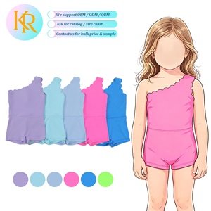 <span class=keywords><strong>Tuta</strong></span> da yoga con spalle oblique e bordo smerlato per ragazza, traspirante e ad asciugatura rapida, per fitness e allenamento - Product Image 1