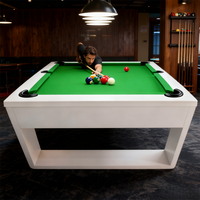 Table de billard de 7 pieds de qualité tournoi, multifonctionnelle, pour usage domestique, avec poches en cuir