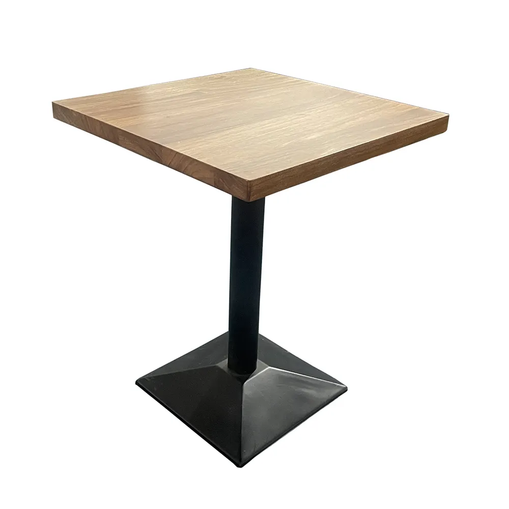 Sedie e tavoli Fast Food tavolo da pranzo in legno di noce tavolo da pranzo moderno in legno con gamba in metallo