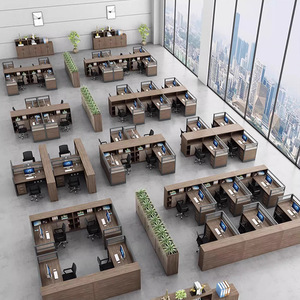 Thương mại hiện đại làm việc bàn văn phòng điều hành dễ dàng lắp ráp Công ty Nhân viên vị trí máy tính Máy Trạm Tủ màn hình - Product Image 6