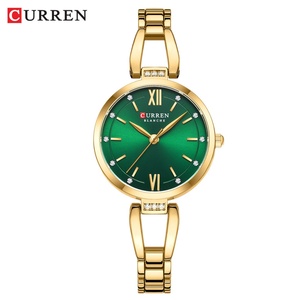 Reloj de Pulsera CURREN 9092 de Lujo para Mujer, Resistente al Agua, Correa de Acero Inoxidable, Esfera Elegante con Pedrería - Product Image 1