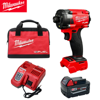Kit complet de visseuse à chocs sans fil Milwaukee 18V 1/4 pouce hexagonal Li-ion, léger et multifonction