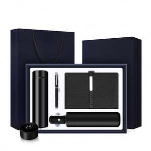 Ensemble cadeau promotionnel de luxe pour le bureau, 7 en 1, couleur or, clavier, souris, boîte cadeau pour entreprise, nouvel an - Product Image 2