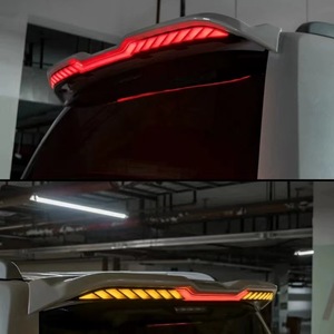 Toyota <b>Rear</b> <b>Spoiler</b> LC200 LC300 Prado ABS Ducktail Trunk Lip With Red Light Strip - Product Image 5