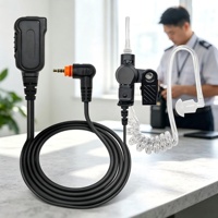 Micro-casque PTT avec tube acoustique pour Motorola TLK100 SL300 SL7550 SL4000 SL4010 SL500, pour radio bidirectionnelle de sécurité et de patrouille