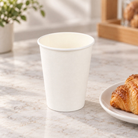 Gobelet en carton individuel anti-fuite 8oz avec couvercle – Qualité supérieure, léger, pour boissons chaudes, idéal pour la restauration et les cafés
