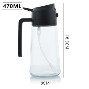 Glass 2 in 1 Olive Oil <strong>Vinegar</strong> Sprayer <strong>Bottle</strong> 470ml Wholesale Price Dispenser <strong>Bottle</strong> for Air Fryer Cooking - Product Image 2