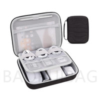 Tas Wadah Organizer Travel Tech Keras untuk Aksesori Elektronik Kabel Pengisi Daya Portabel Hard Drive Eksternal Kabel USB Power Bank