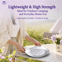 Assiette carrée en titane pur écologique motif fleur de glace, cristalline, empilable, compatible lave-vaisselle, pour dessert, maison, camping, OEM ODM