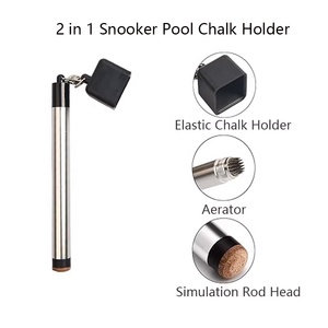 2合1台球斯诺克金属夹板刺刀工具，带台球粉笔支架，用于袋装台球棒 - Product Image 2