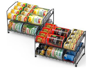 Due livelli nero organizzatore Rack <span class=keywords><strong>di</strong></span> alta qualità semplice Houseware Stand 2 pezzi - Product Image 1