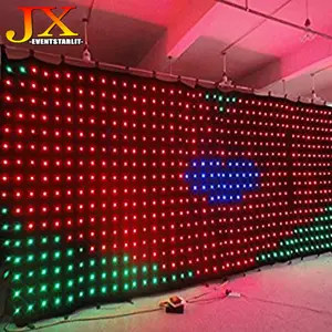 LED Video Display Curtain P10 Light Curtain Backdrop Stage Cloth For Wedding Party Events