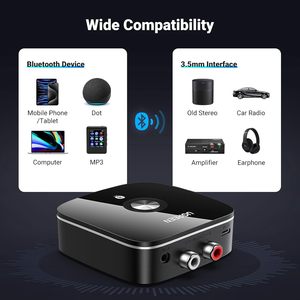 Adaptador AUX <span class=keywords><strong>Bluetooth</strong></span> <span class=keywords><strong>UGREEN</strong></span> con batería incorporada, compatible con dos pares de receptor <span class=keywords><strong>Bluetooth</strong></span> 5,3 para estéreo antiguo, 3,5mm/ RCA de doble canal - Product Image 6