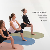 Tapis de yoga antidérapant REACH écologique, imprimé sur mesure, haut de gamme, noir et or, en caoutchouc PU naturel, 5 mm