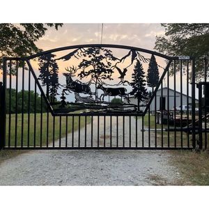 Puerta de Jardín Principal de Hierro Forjado con Diseño <span class=keywords><strong>Colonial</strong></span> PRIMA, Acabado Resistente a la Oxidación con Detalles en Pan de Oro - Product Image 5