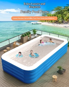 15010048 Fabricantes de Piscinas Inflables, Venta al por Mayor, Nueva <span class=keywords><strong>Piscina</strong></span> Familiar <span class=keywords><strong>Rectangular</strong></span> Azul y Blanca - Product Image 3