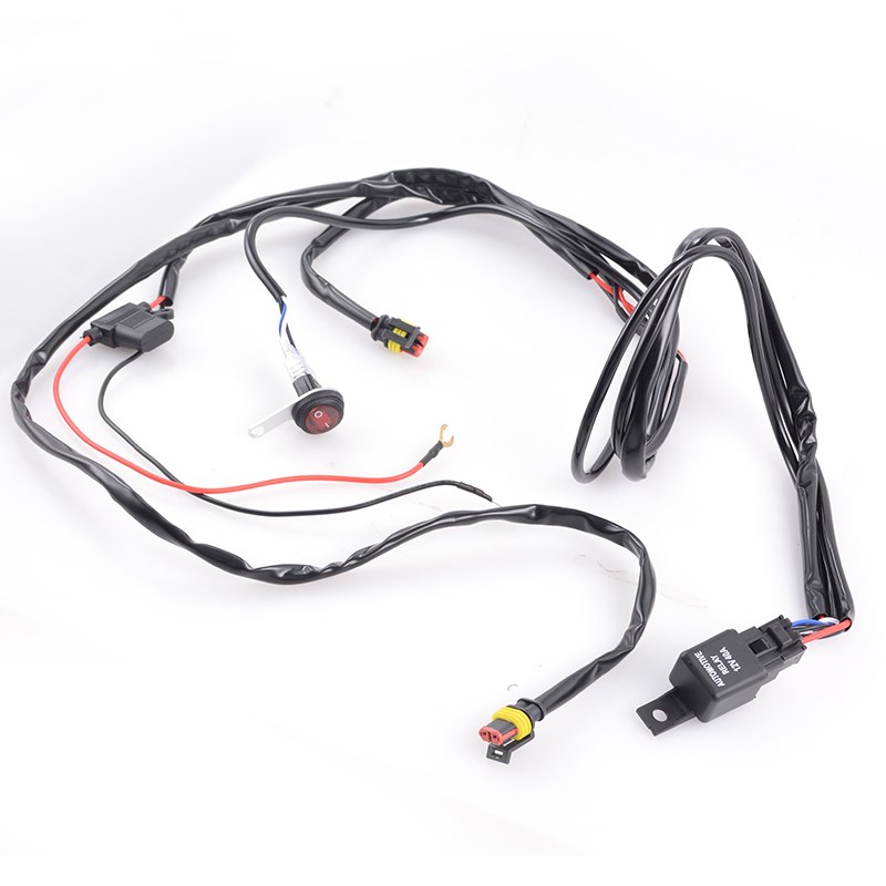 Автомобильный комплект жгутов проводов с реле для мотоцикла светодиодная подсветка