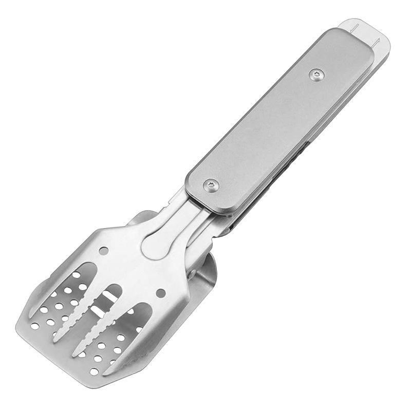 Set di utensili grigio per barbecue