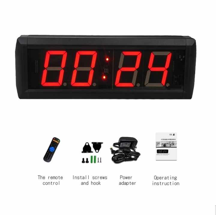 Portable LED Digital Timer Wall Clock - Countdown & Remote